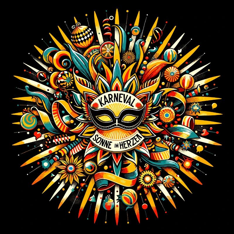 Karneval Sonne im Herzen