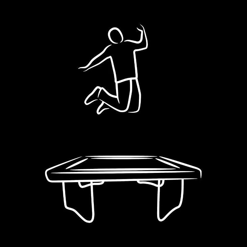 Lustiger Trampolinspringer