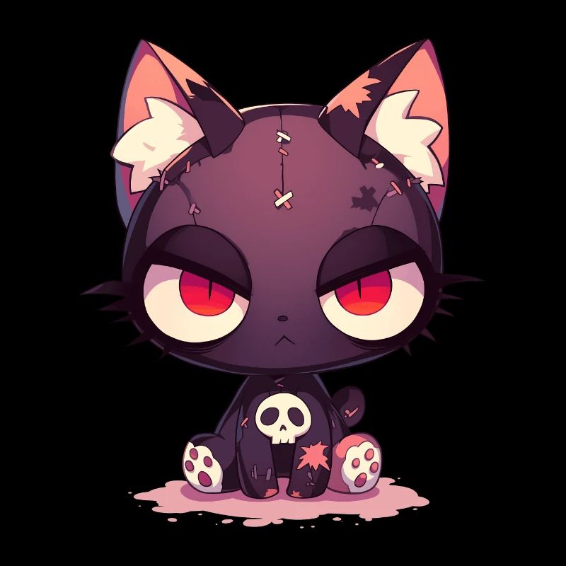 Goth Cat Gothic Puppe Katze Grunge Geschenk