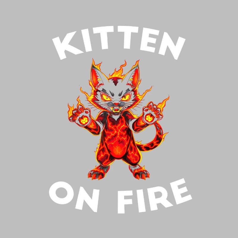Chat de Feu et de Lave - Chaton en feu