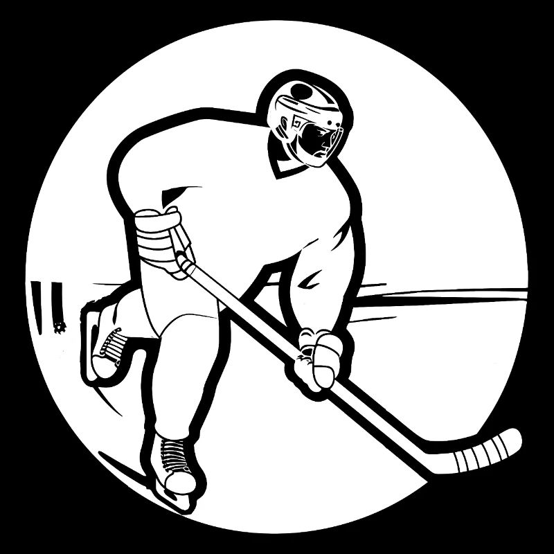 Hockey Player Drawing
