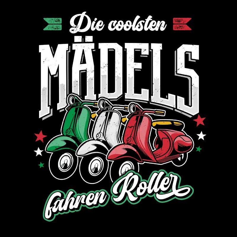 Die coolsten Mädels Fahren Roller Motoroller