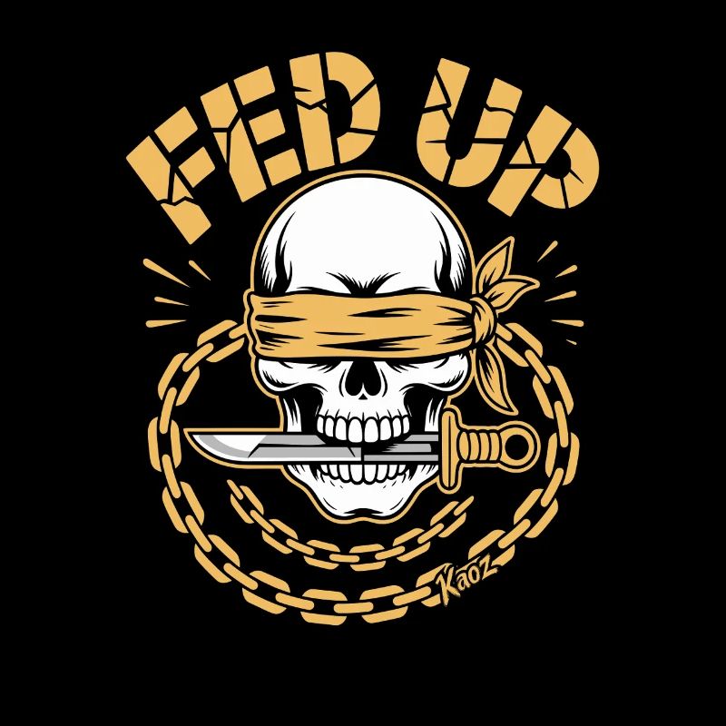 Rebellious Pirate Skull with Gold Chain