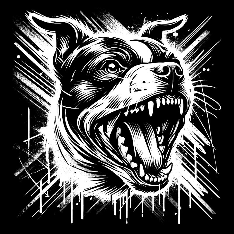 Cooler Staffordshire Bullterrier Graffiti Stil