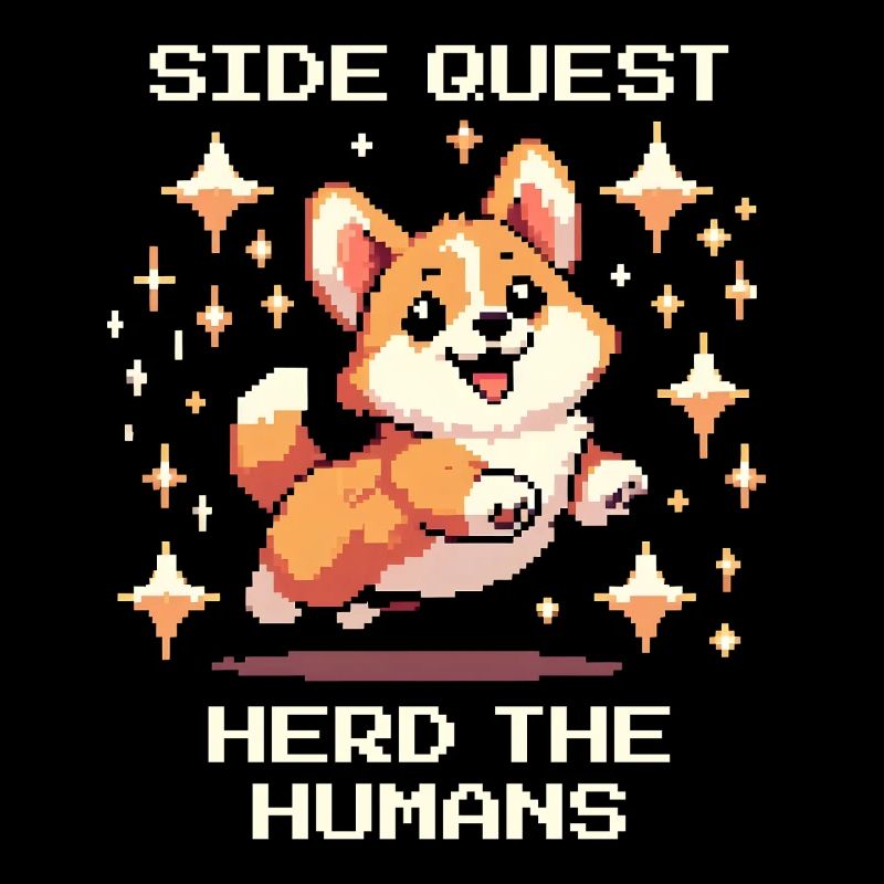 Side Quest: Herding Humans | Corgi Herding Dog Humor