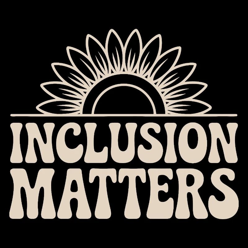 L’inclusion compte Le design du soleil avec la fleur