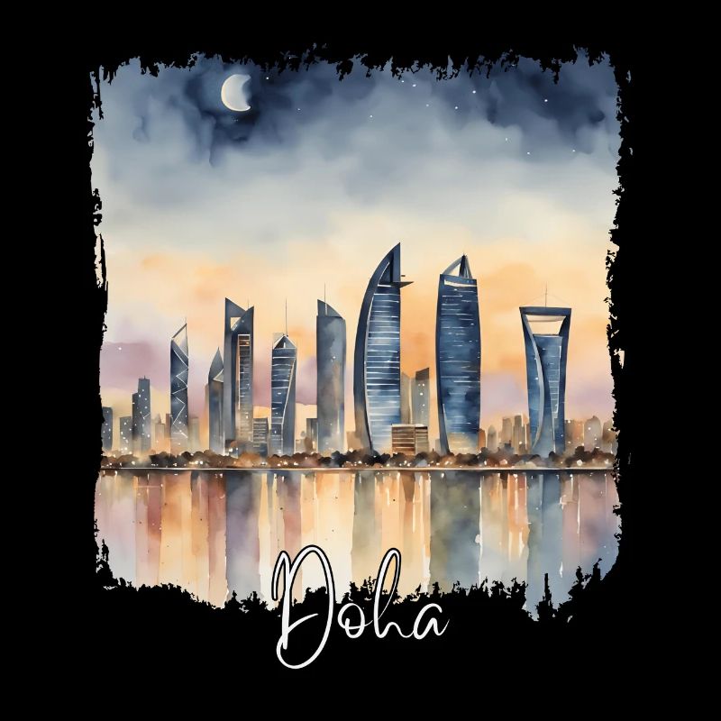 Aquarelle de Doha, Doha Qatar