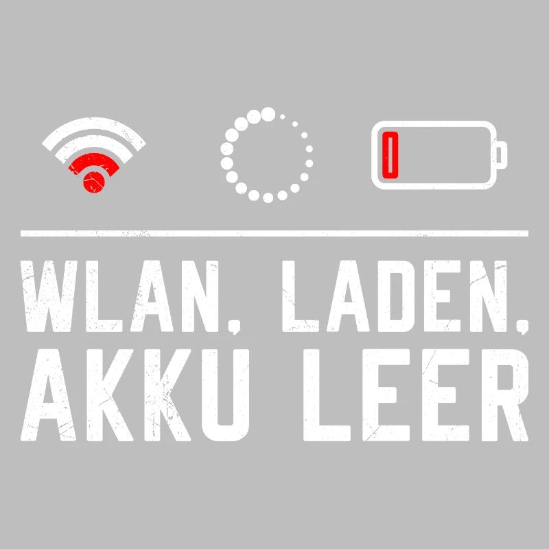 Coder WLAN. LADEN. AKKU LEER LUSTIG