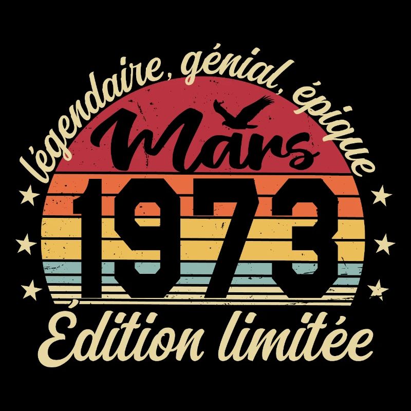 Mars 1973 53 ans Cadeau Anniversaire Mars 1973