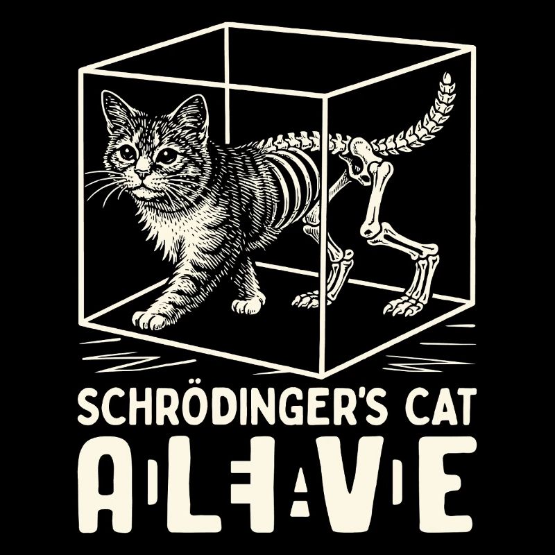 Le chat de Schrödinger vivant et mort