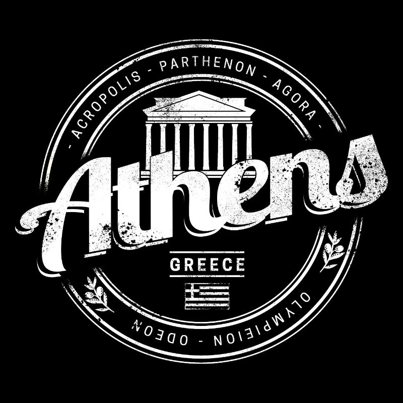 Athènes, Grèce, avec un souvenir vintage de l’Acropole