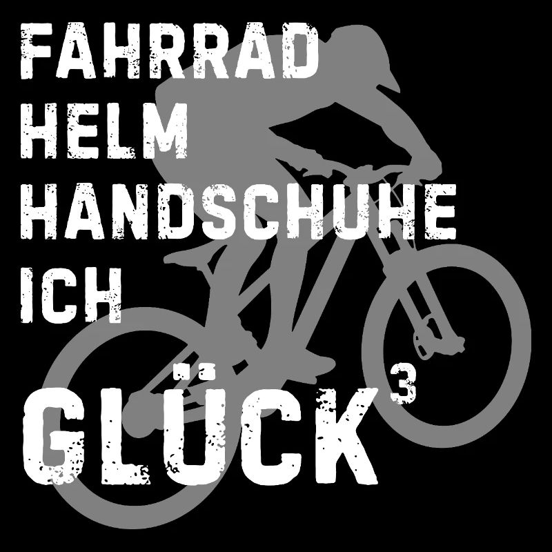 Fahrradhelden Silhouette mit Text