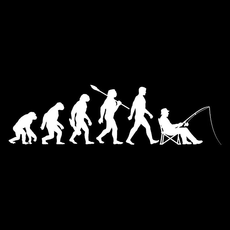 Evolution - Angler, Angeln Geschenk