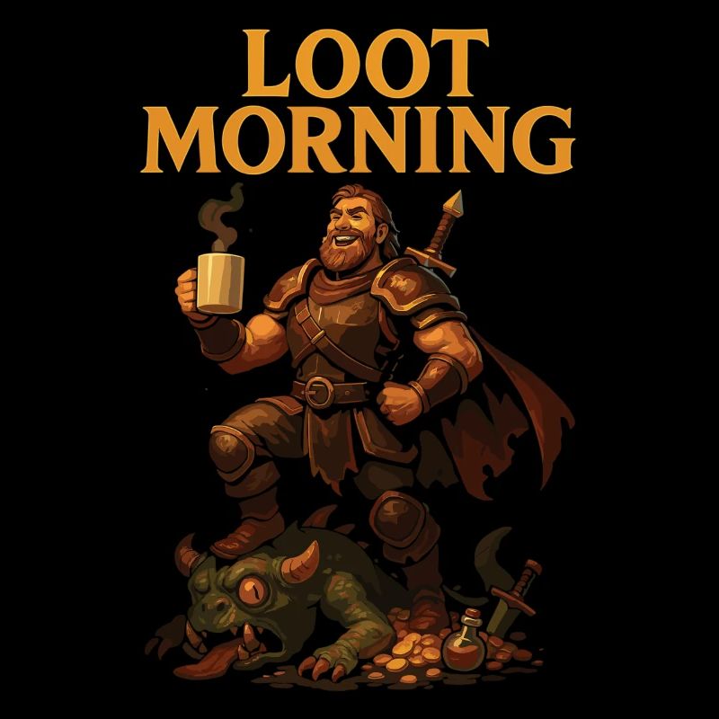 Morgendlicher Loot und Kaffee