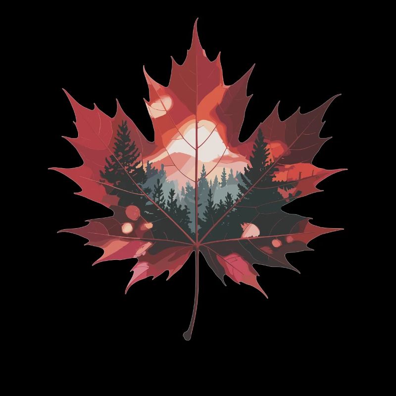 Maple Leaf Forest Nature Shirt