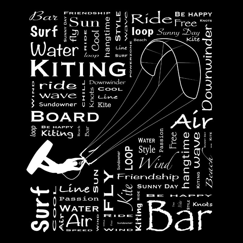 Kitesurf, kite surf, kitesurf, eau, mer