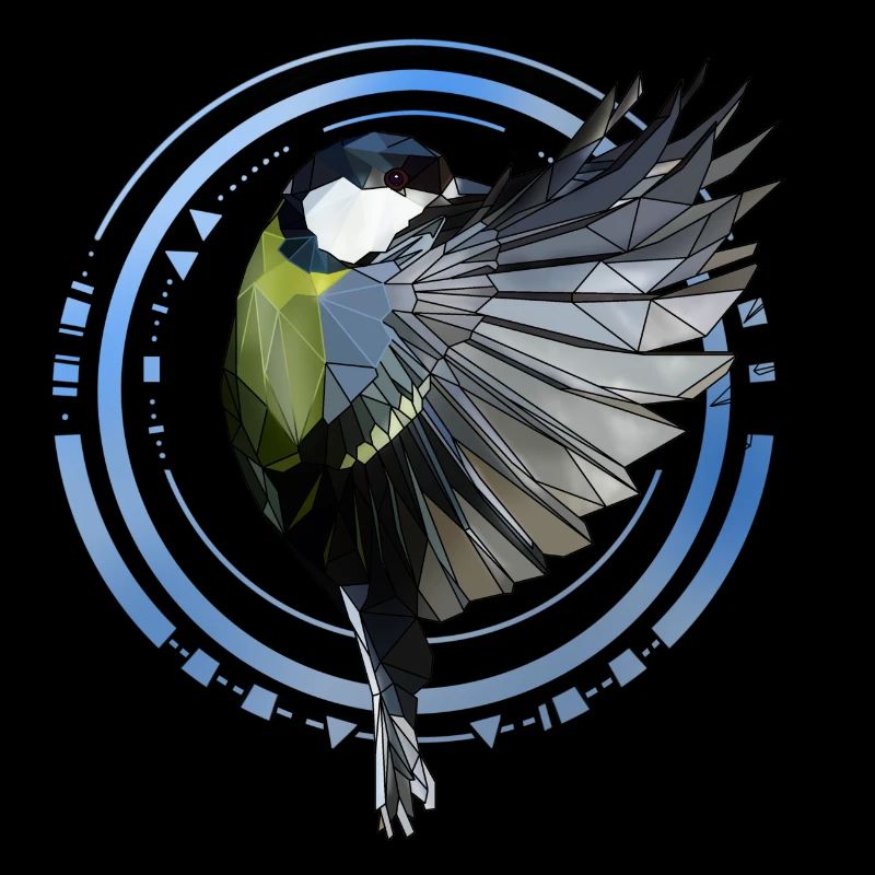 Blue tit | Geometric | Low poly