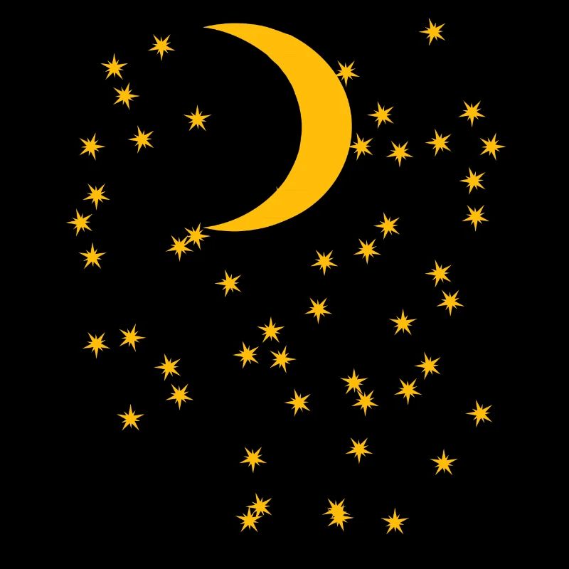 Lune et étoiles