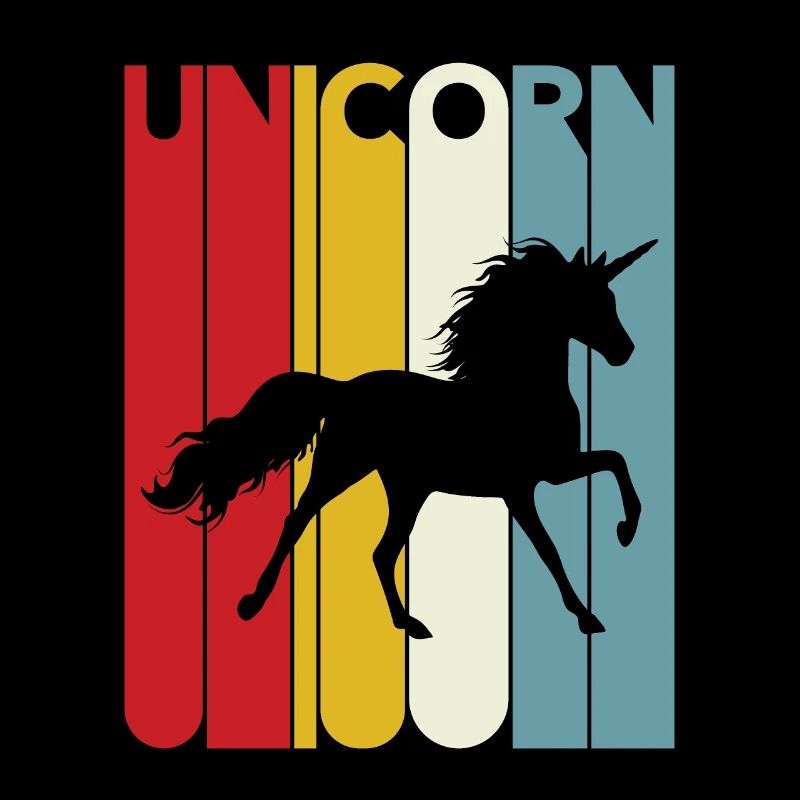 Idée de cadeau de licorne amant de conception rétro de licorne