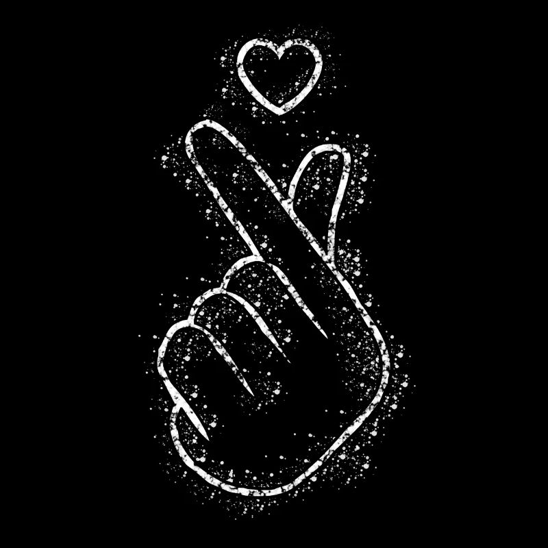 Kpop Saranghae Finger Herz K-Pop