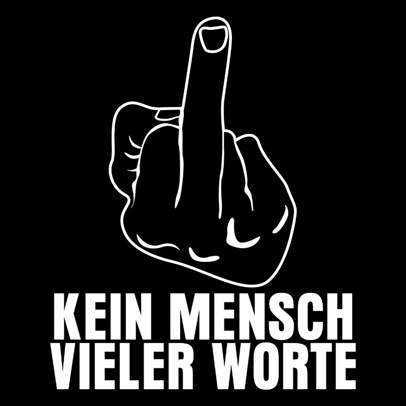 Misanthrop mit Mittelfinger Stinkefinger