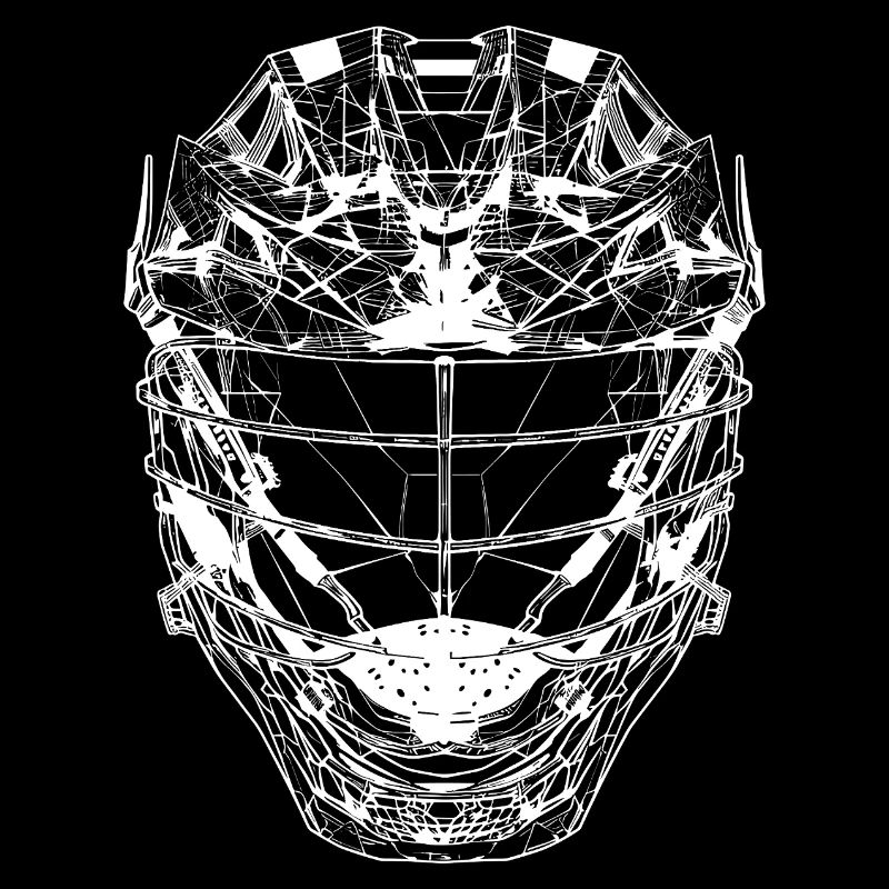 Casque de crosse Line Art