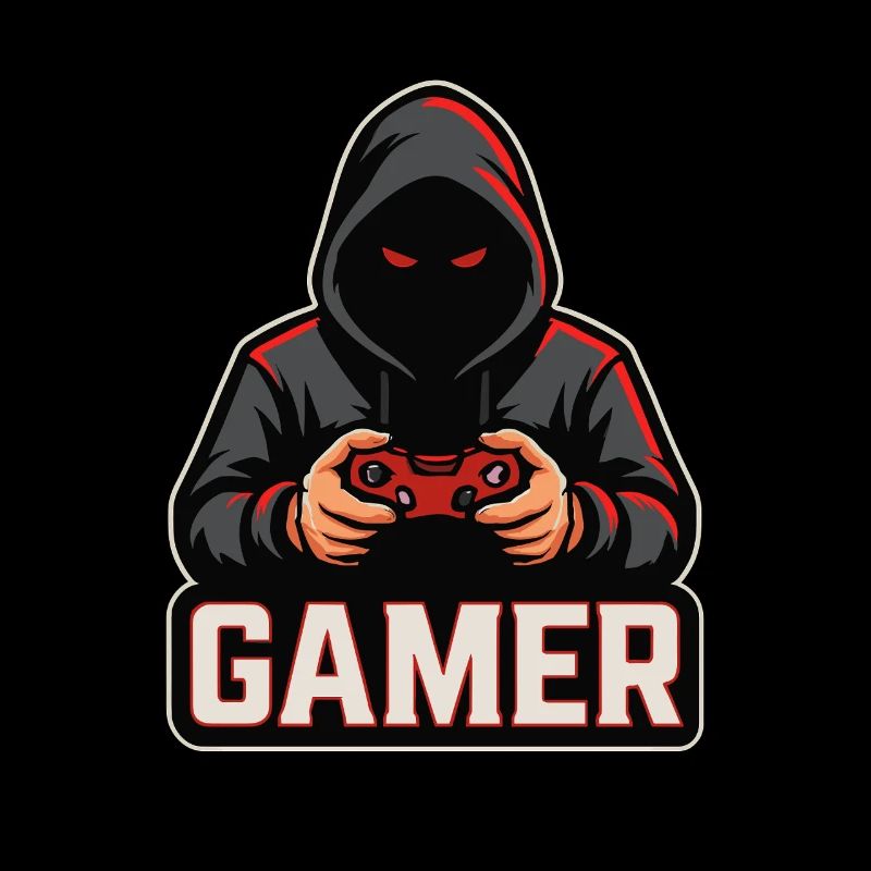Dark Gamer – Zocker mit Kapuze Controller Design