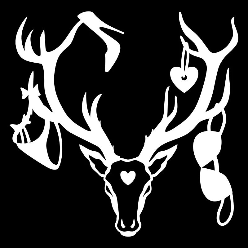 Hirsch mit Beute / Brunftzeit 1c