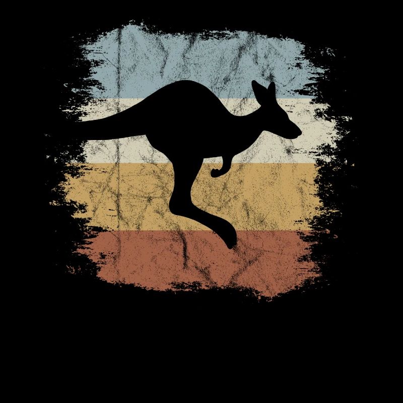 Lässig Springendes Känguru Retro Vintage Geschenk