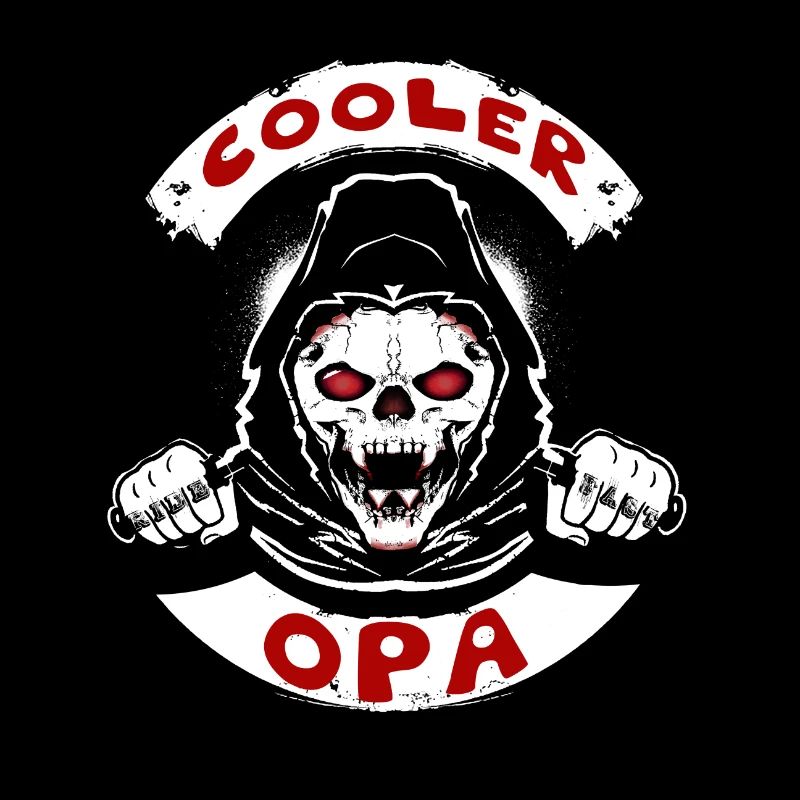 cooler opa grossvater biker t-shirt bester opa