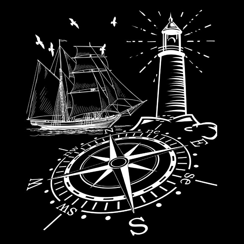 Maritim Leuchtturm Kompass Segelschiff