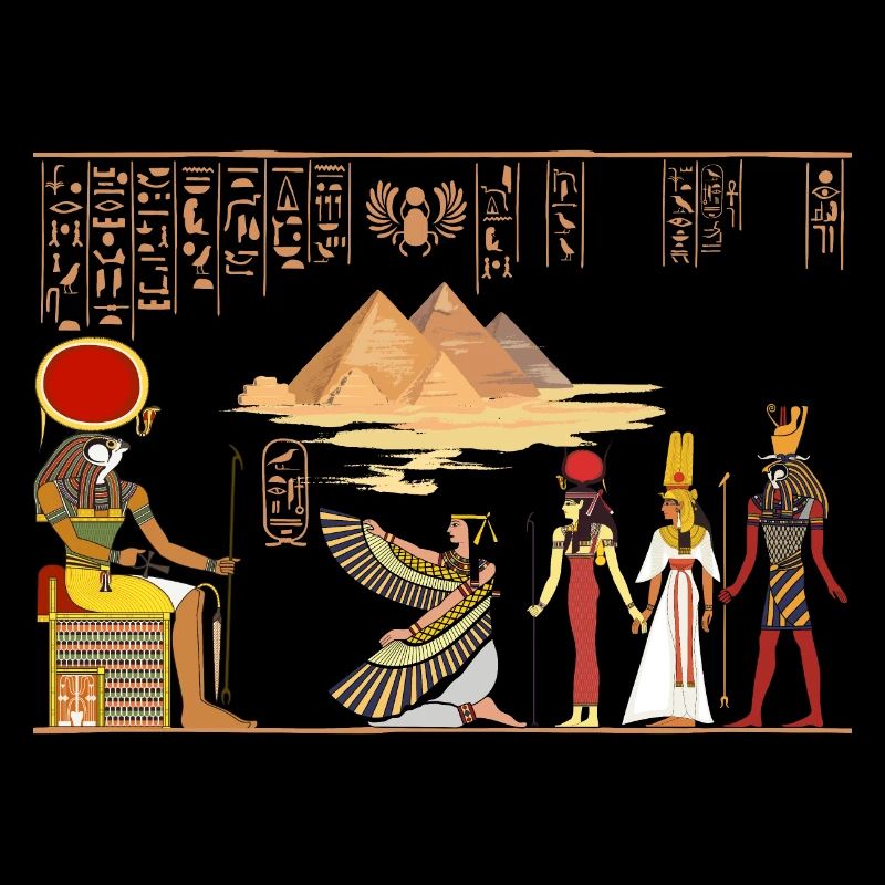 Papyrus Egypte Horus Pyramides Vacances Cadeau