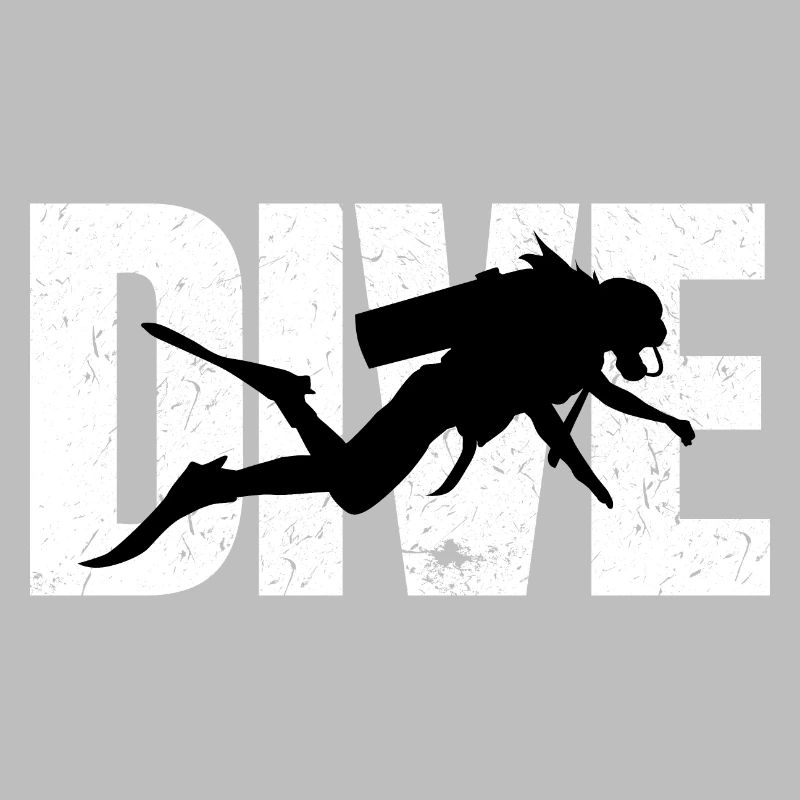 Dive Taucher Typografie Tauchen Geschenk