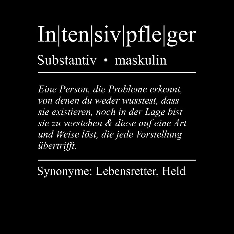 Intensivpfleger Intensivpflege Pfleger Geschenk