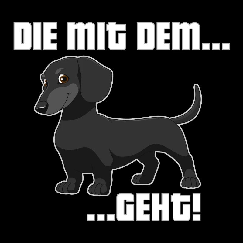 Die mit Dackel - Dachshund - geht