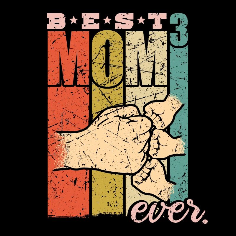 Best Mom dreifache Mutter Drillinge Mama 3 Kinder