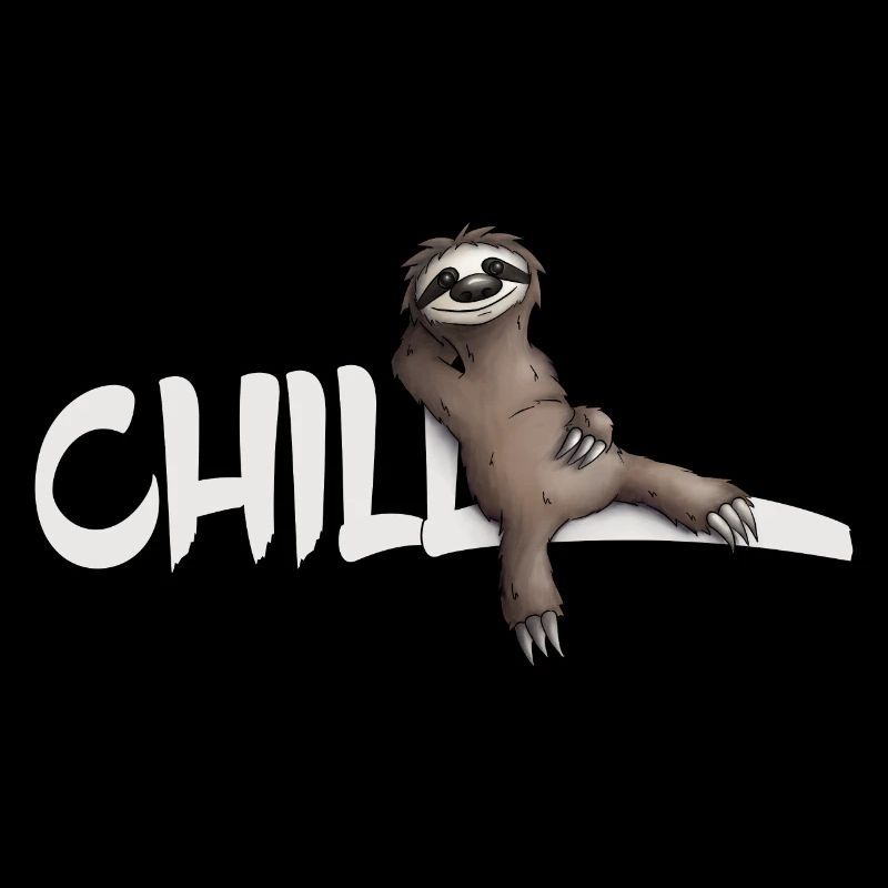 Chill sloth leisurely chill out casually