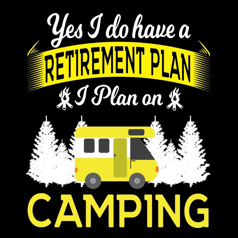 Tshirt de camping simple pour les campeurs "Oui,