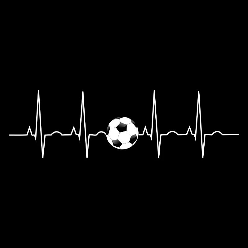 Heart Line Frequency Soccer ECG Pulse Trend Cool