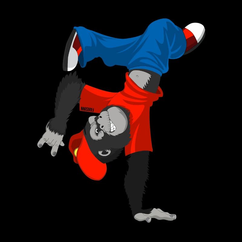 Gorilla Monkey Zoo Breakdance Dancing Kids Cadeau