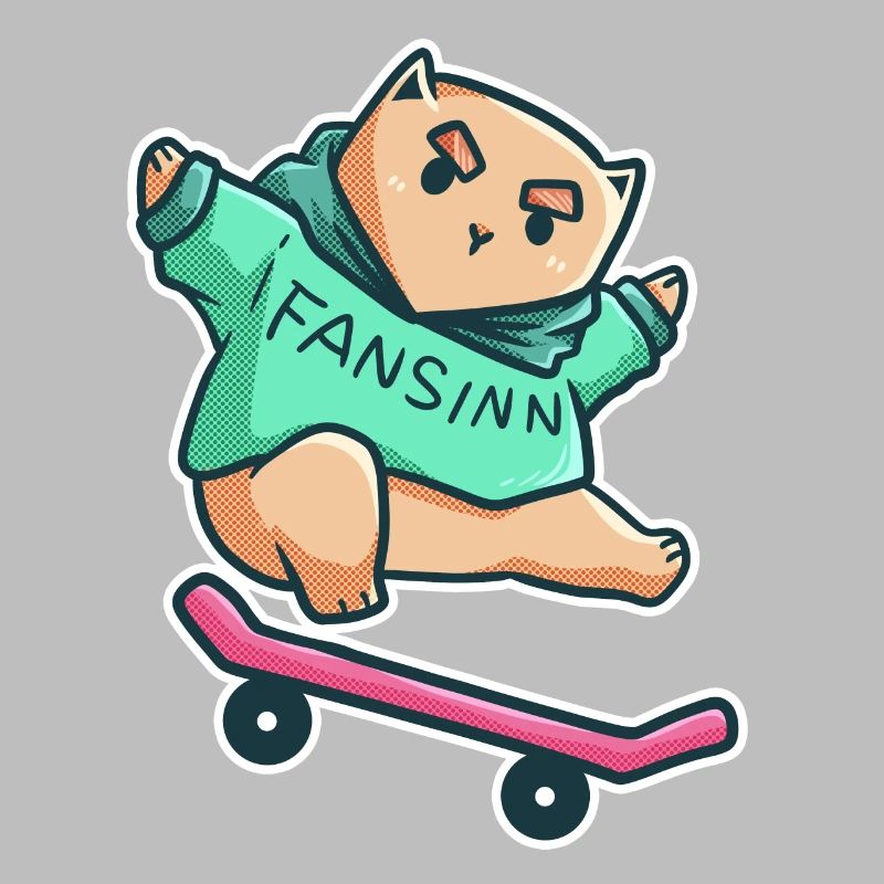 Cat Skateboard Tricks Halfpipe Pet Gift