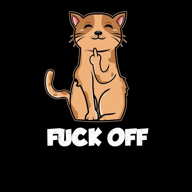 Katze Mittelfinger Katzenfreund