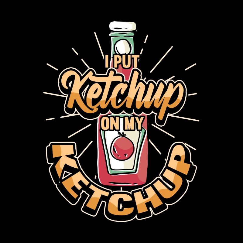 Frites de restauration rapide ketchup drôles disant cadeau
