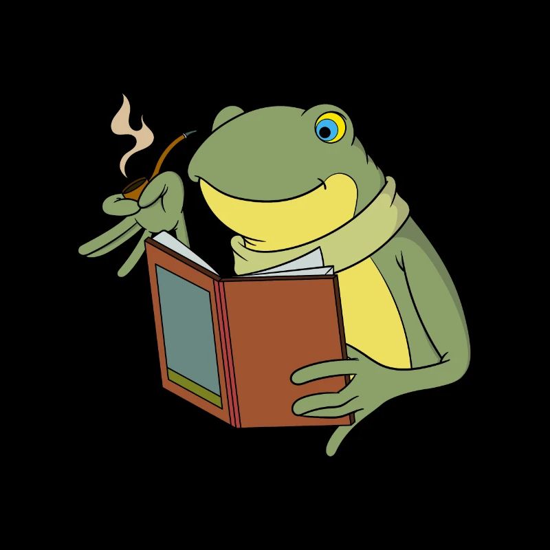 Cottagecore Frog Book Nature Lover