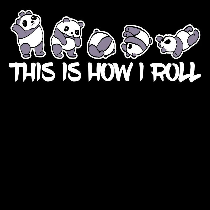 C'est comme ça que je roule T-shirt Pandas mignon