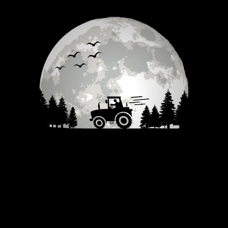 Tractor driver Tractor Tractor Farmer Moon