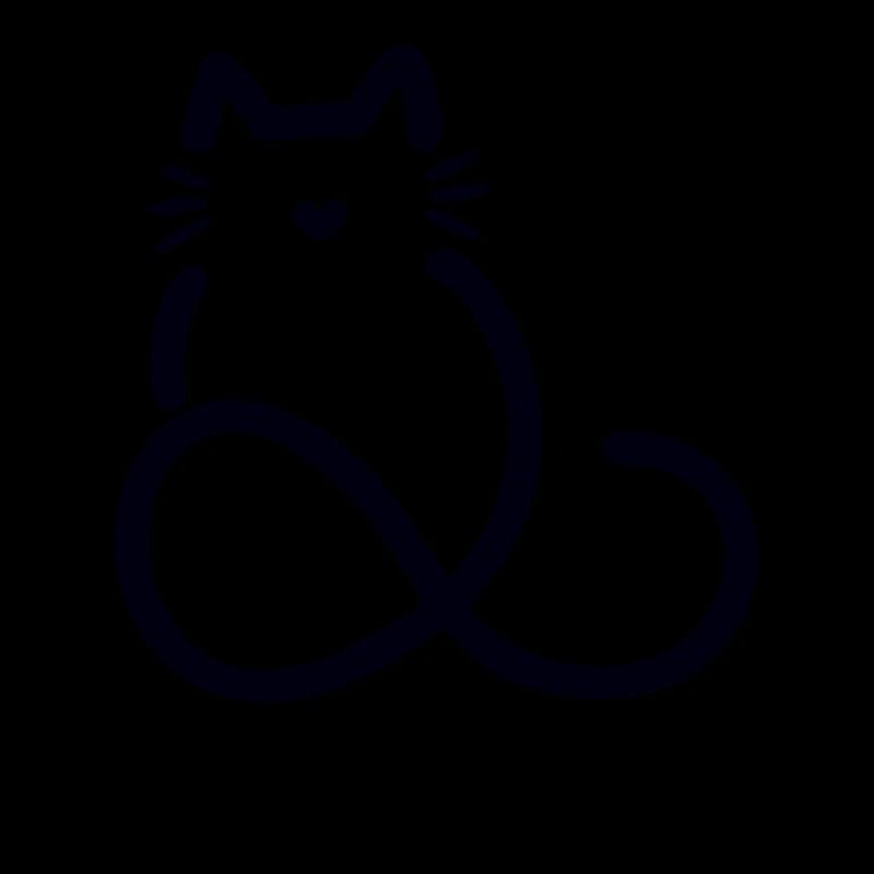 infinite love heart shape cat