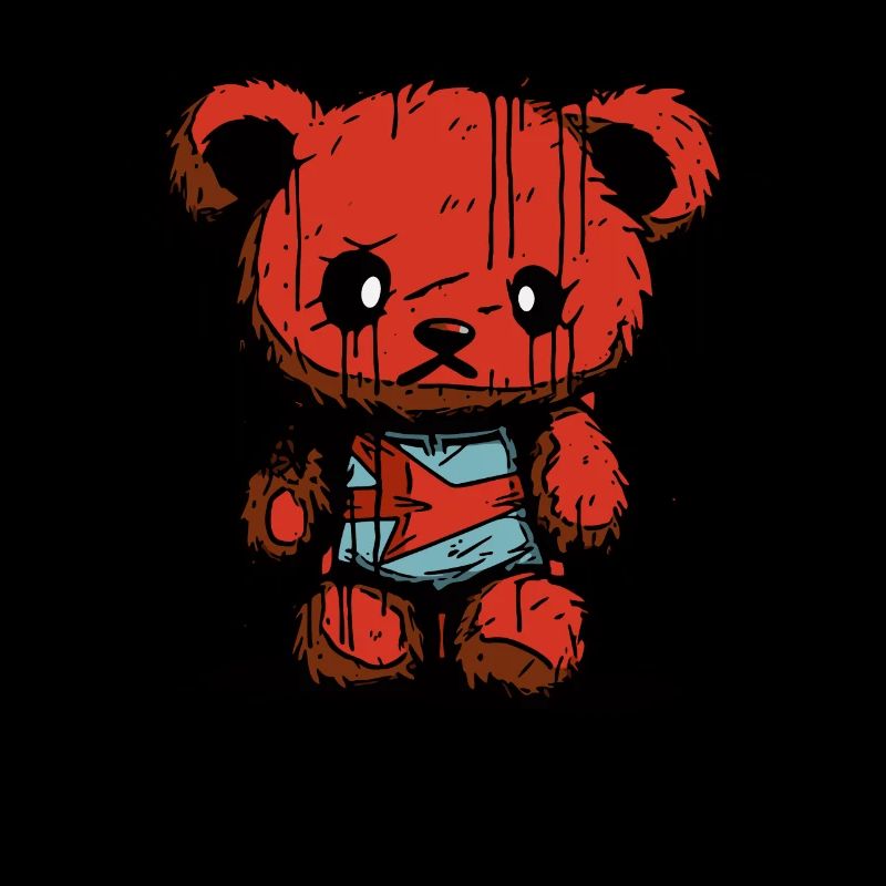 stuffed grunge toy bear