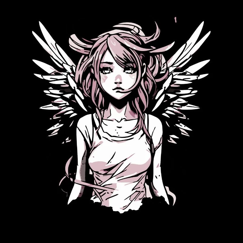 Fille ange moderne