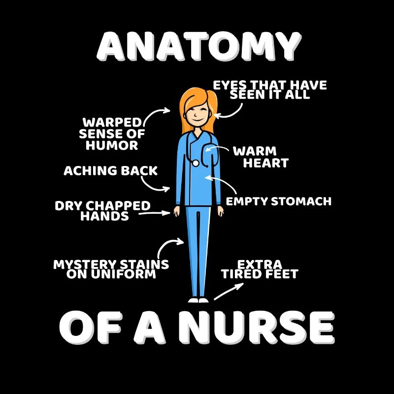 Lustige Anatomie einer Krankenschwester